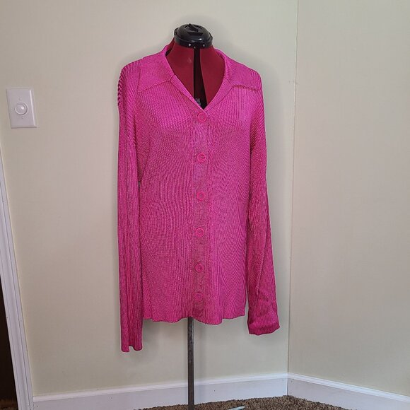 Hanifa Pink Knit Pants & Cardigan Set - Picture 2 of 4